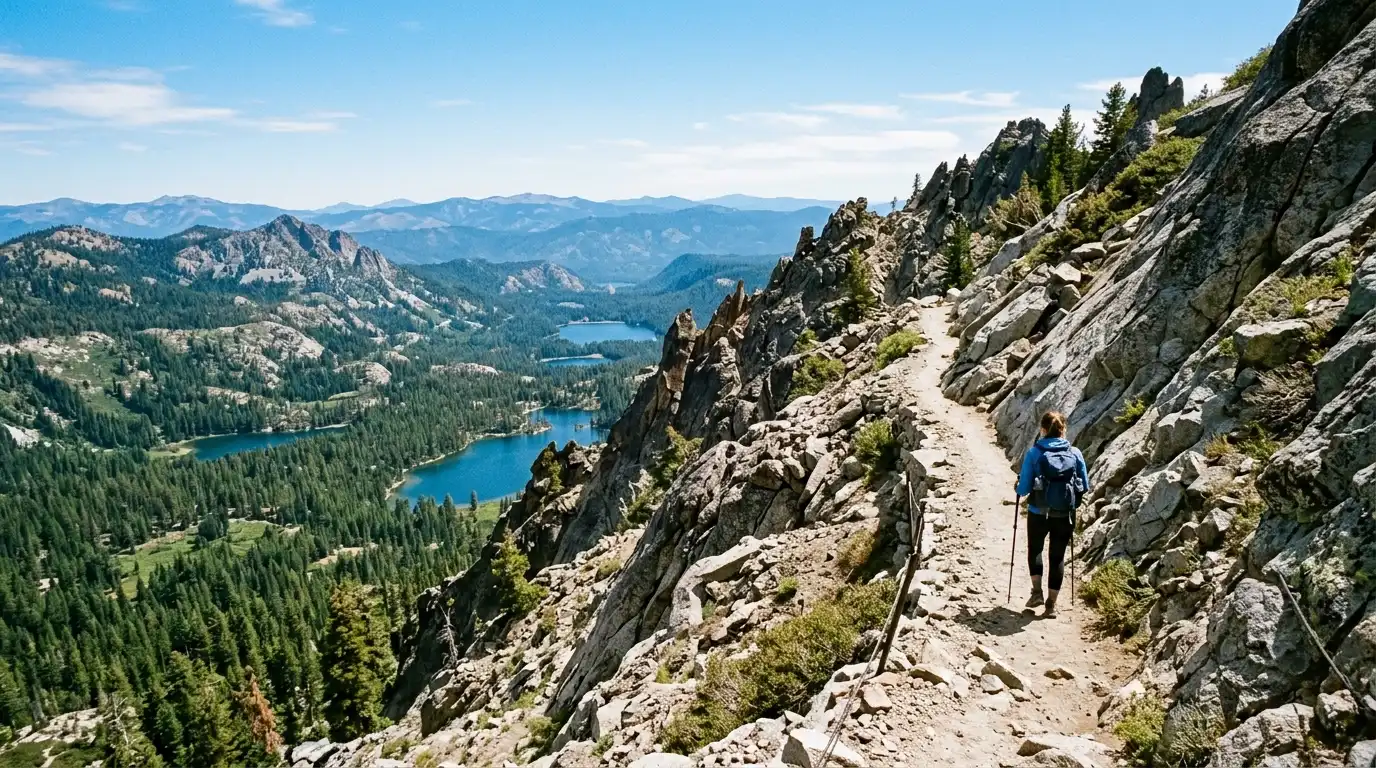 Mountain trail overlooking the Lost Sierra