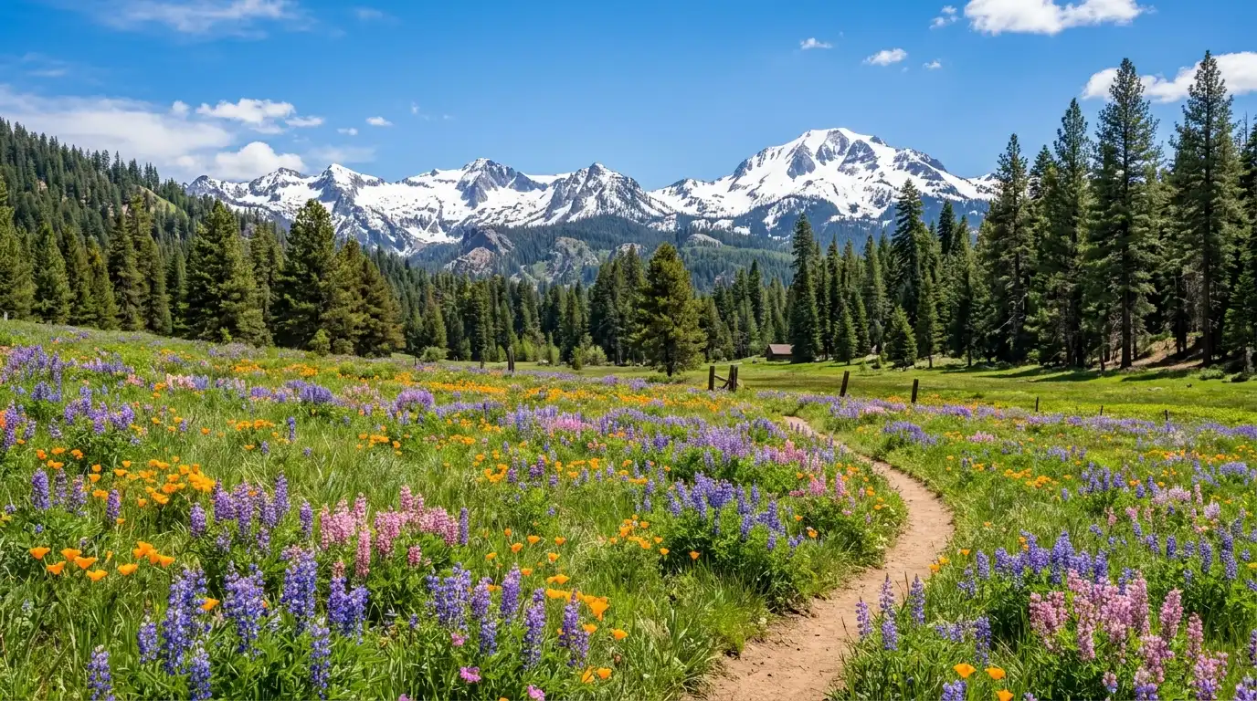 Spring landscape in Plumas County